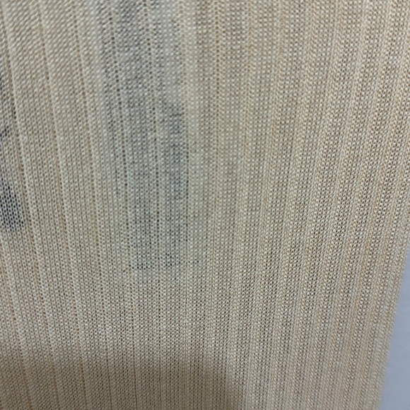 380 ZARA | NWT Cream Beige Ribbed Knit Split Hem Pants (Size S) - Picture 5 of 9